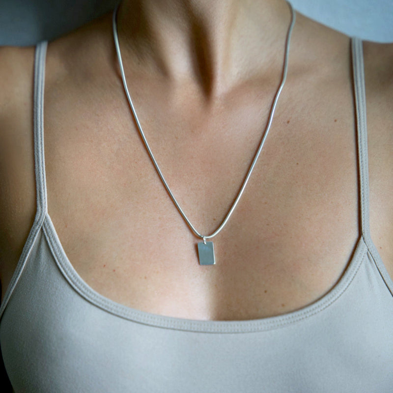 RECHTECKIGER SPIEGEL HALSKETTE S V2