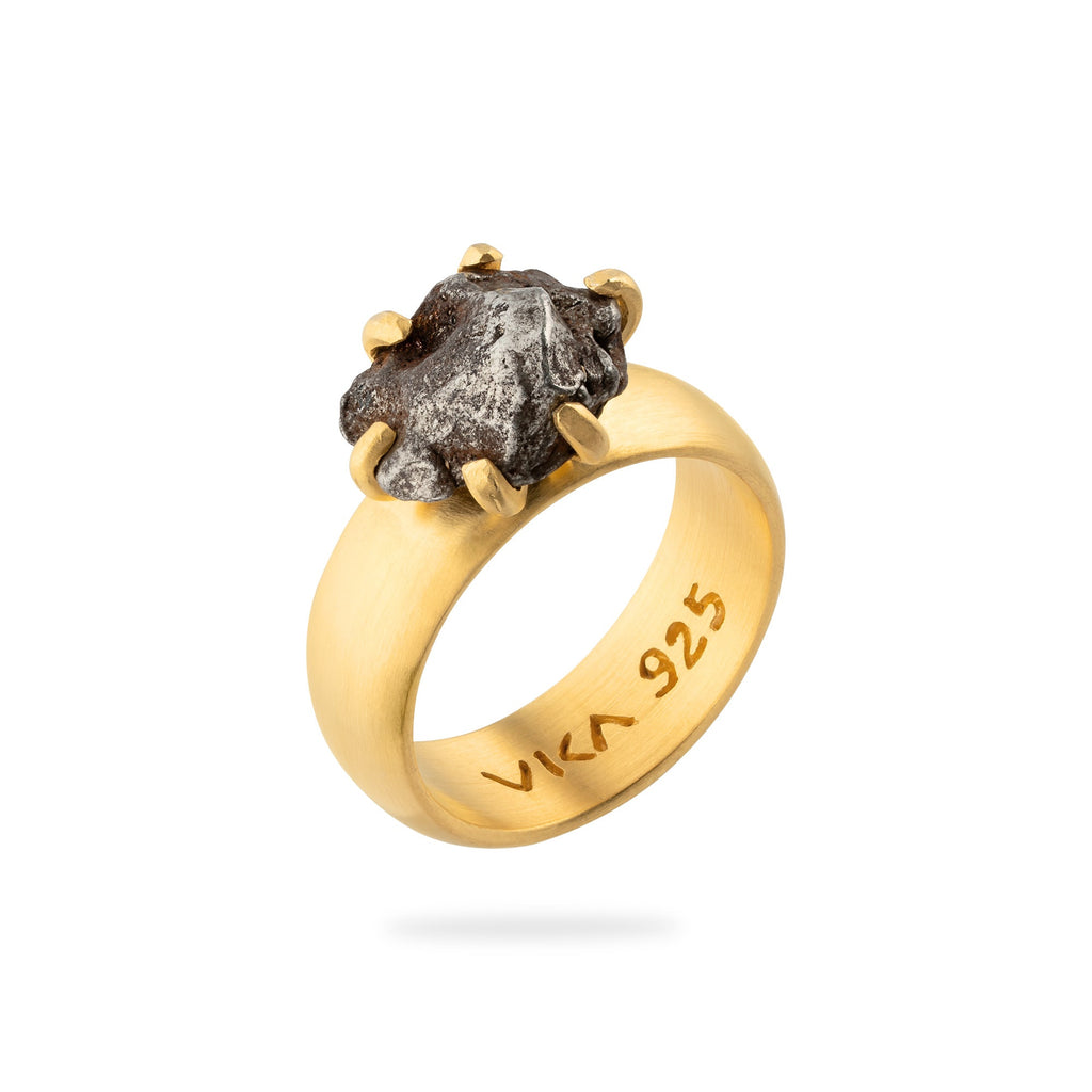 Meteorite Ring 1,5g US7 vergoldet