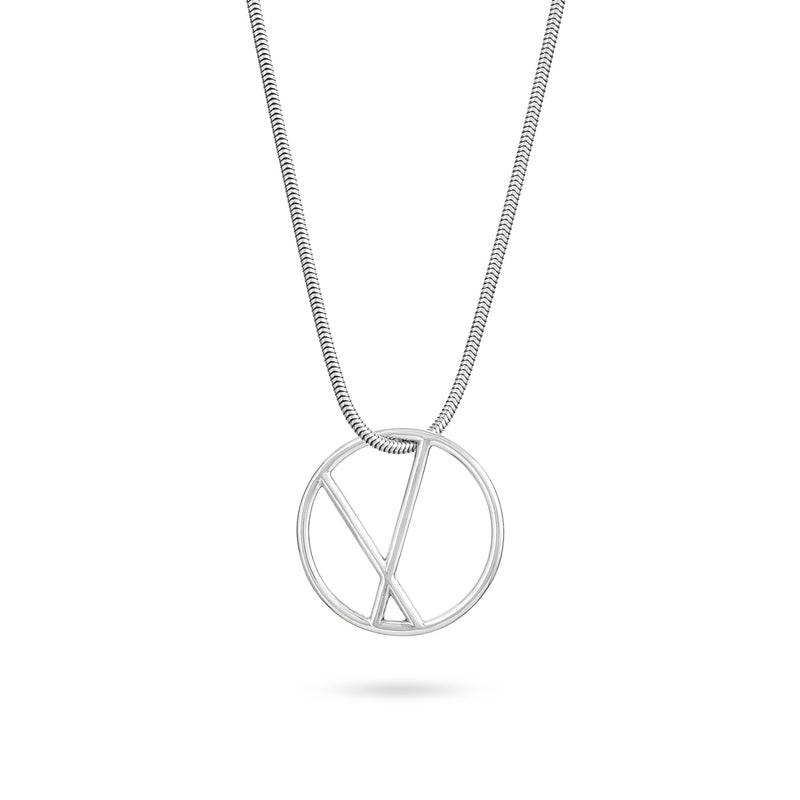COLLABORATION The YŪ algorithm translates words into its own unique pattern  and it becomes your jewellery https://yubyyou.com/ This amulet means VIKA 3CM diameter handmade from recycled 925 sterling silver in Bali wearable with 50CM or 60CM snake chain made in Italy from recycled 925 sterling silver unisex