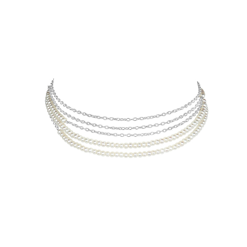 VIKA jewels Necklace chain Kette Halskette Gliederkette Pearl Perlen Sterling Silber Silver Handgemacht handmade Bali bodychain