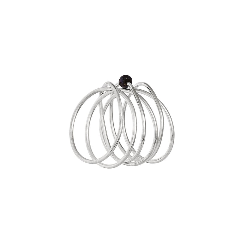 VIKA jewels pearl spiral wire ring statement handmade Bali recycled recycling sterling silver silber fashion jewellery jewelry