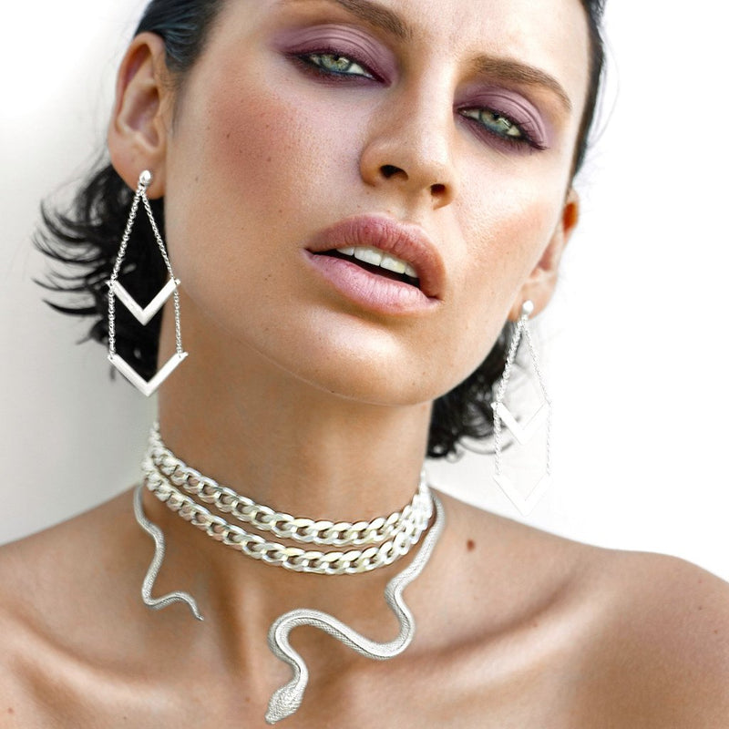 VIKA jewels Hals Reif Snake Collier Schlange recycled recycling sterling silber silver handmade handgemacht Bali fashion jewellery jewelry schmuck